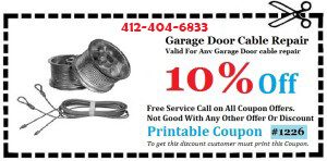 10% Off New Garage Door Cable Repair Coupon