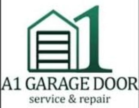 a 1 garage door blurr logo